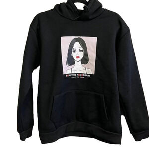 ✨ Custom print hoodie, Black Heavy cotton size Large